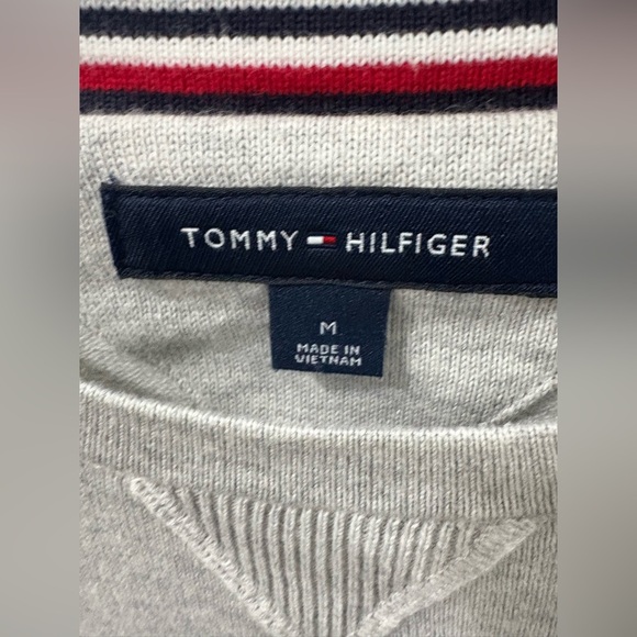 Tommy Hilfiger Gray V-Neck Sweater - Picture 3 of 6